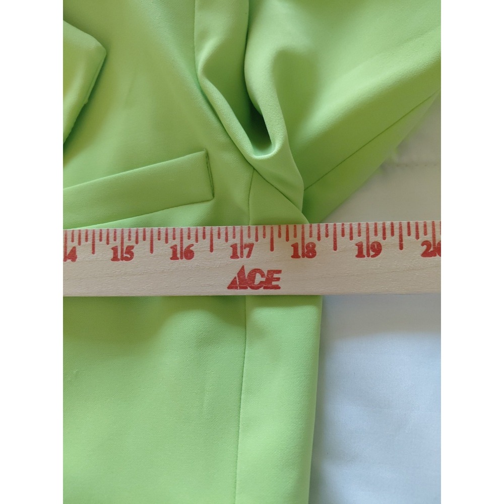 Zara Neon Green Wrap Around Drawstring Cropped Blazer Size S Bnwt - Picture 4 of 5